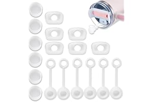 ROINAID Silicone Spill Proof Stopper 18 PCS Proof Stopper Tappi Anti-Perdite in Silicone Copertura in Paglia Silicone Adatto applicabile a Stanley Cup Ripetuto Silicone Anti -Overflow (Applicabile a 2.0)