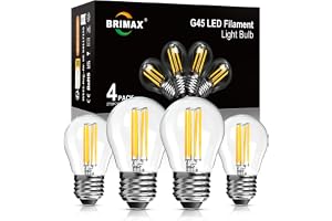 BRIMAX E27 LED-glödlampa Dimbar 4W 400 lm 2700K, Klar Glas Edison 4-pack