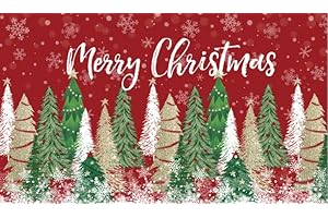 CAROMIO Wycieraczka świąteczna do drzwi, zimowa wycieraczka świąteczna, wycieraczka na drzwi świąteczne, nadaje się do prania, antypoślizgowa podłogowa wycieraczka do drzwi wejściowych na zewnątrz i