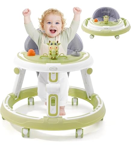 COSTWAY Baby Jumperoo met 360° draaibare zitting en 3 verstelbare hoogtes, speeltafel met elektrische piano, 4 talen, verlichting, interactief activiteitencentrum voor peuters vanaf 6 maanden (blauw