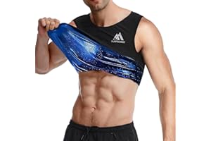 flintronic Camiseta Sauna Hombre, Chaleco Sauna Hombre, Fajas Reductoras Adelgazantes Hombres, Camiseta Adelgazante Hombre Sauna Body Shaper Chaleco, Gym Running Fitness