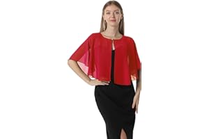 HOTSHAWL Chales y capelets suaves de gasa para vestido de noche, boda, capa de chal, accesorios para mujer estilo años 20