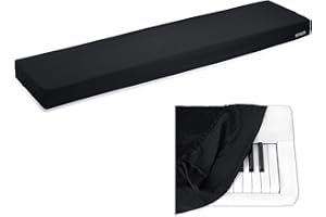 AKOZLIN Tastaturabdeckung für 88-Tasten-Keyboard, Schwar 88 Tastatur Klavierabdeckung Elektronische Klavier Abdeckung Klaviertastatur Staubschutz Tastatur Staubdicht （120-165×39×12-17CM)