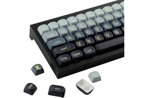 ‎HYEKIC PBT Keycaps 143 Keys Double Shot MOA Profile Keycaps Dark Gradient Dye Sublimation Keycap Custom Keycap for Cherry MX Switches ISO/ANSI UK Layout Mechanical Keyboards