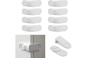 GENERICO Blocco Cassetti per Bambini – Set 8 Pezzi Chiusura di Sicurezza per Cassetti, Mobili e Ante – Blocca Ante Sicure per Bambini – Adesivo Forte, Facile da Installare FAMIKEY