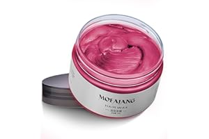 MOFAJANG Red Hair Colour Wax, 120g Temporary Coloured Hair Paint Wax, Easy Washable Colour Change One Time Hair Dye for Kids Women Men, Suitable For Party Cosplay Halloween