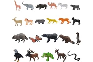 VIDSTW 22 stycken realistiska minidjungeldjursfigurer | Realistiska plastleksaksset djurfigurer mini djur figur leksak set fö