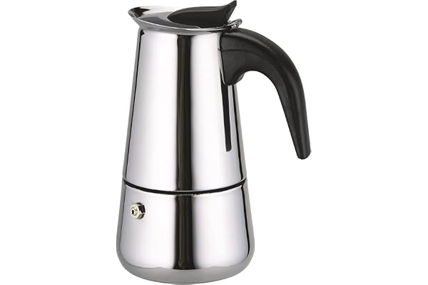 HOME SOLAZZIA Cafetière italienne en acier inoxydable pour expresso 2/4/6/9 tasses, compatible avec gaz, vitrocéramique et cuisinière électrique. Usage domestique et bureau. Cafetière Moka (9 tasses)