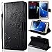 Produktbild SMART LEGEND Lederhülle für Samsung Galaxy J5 2016 Ledertasche Hülle Schwarz Pusteblume Liebhaber Muster Schutzhülle Premium PU Leder mit Handschlaufe Flip Case Protective Cover Innere Weiche Silikon Bookcase Handy Tasche Schale mit Kartenfächer Magnetverschluß Standfunktion Etui