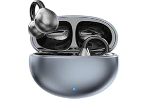 CATGIFF Cuffie Aperte, Auricolari Bluetooth con Clip per Orecchie Aperte Comfort, Ultraleggero 4.3g, Vestibilità Stabile, Auricolari Open Ear Bluetooth 5.49 per Fitness,Corsa Nero