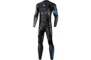 Triathlon Wetsuit 5/3mm - Men’s Synergy Endorphin Full Sleeve Smoothskin Neoprene for Open Water Swimming Ironman & USAT Approved