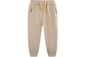 Langubaby Pantaloni per Ragazzi Bambino 100% Cotone con Tasche Dinosauro Escavatore Squalo Taglia 1-7 Anni