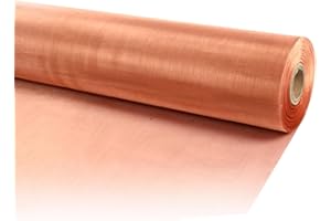 MFLCBK Mailles en Cuivre Pur 99,8% Tissu de Treillis Métallique Maille Métallique Filtre Grille de Cuivre de Blindage électromagnétique pour Filtre Dense Jardin Fenêtre(Size:1x3m,Color:180 Mesh)