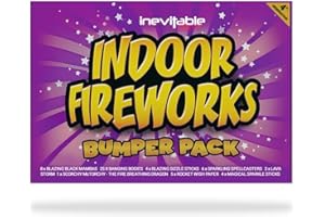 Inevitable Party Indoor Fireworks Bumper Pack - A Collection of 8 different Nostalgic Novelty Pyrotechnics - CAT F1 Low Hazard