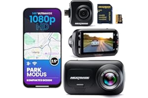 Nextbase Dashcam 222X avant + arrière | Caméra arrière + 32 Go SD | 1080p Full HD | Écran 2,5" | Enregistrement en boucle | Mode stationnement | Click & Go | Montage facile