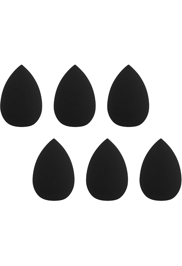 Mini Make-Up Schwämme Beauty Ei – 3 Stück, Schwarz, Für Foundation & Puder (nass/trocken Verwendbar)