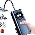 US1984 Car Tyre Inflator, Rechargeable Portable Air Compressor, 2X Fast Inflation, Cordless and Accurate Tire Pressure with digital display, 150PSI Auto Shut Off Air Pump for Car, Bike, Cycle, Ball
