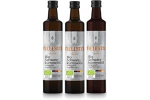 OELESTO® BIO Schwarzkümmelöl kaltgepresst ungefiltert - 750ml - [4600mg/kg THYMOCHINONGEHALT] - Black Seed Oil Organic - Kümmelöl Vitalöl - ägyptisches Schwarzkümmel Öl - naturbelassen - mühlenfrisch