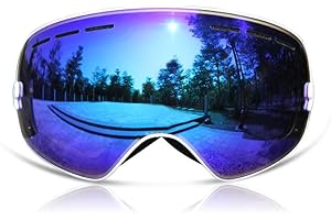 GANZTON Skibrille Snowboard Brille Doppel-Objektiv UV-Schutz Anti-Fog Skibrille Für Damen und Herren Jungen und Mädchen
