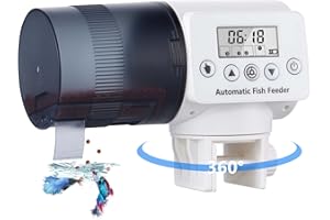 AOYAR Automatic Aquarium Food Feeder for Fish: Auto Feed Dispenser for Goldfish & Turtle, Large Capacity Smart Timer Feeding for Weekday & Holiday, Small Tank Fit Pond for Flake & Pellet Feeds