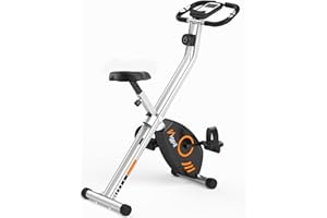 Foldable Exercise Bike, Vigpil Fitness Bike Magnetic by Wenoker- Indoor Cycling Bike with LCD Display & Heart Rate Sensor Home Fitness Exercise Equipment with Resistance Bands for Men Women
