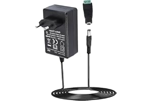 12 V 5A Strömadapter: Nizirioo universal AC/DC-strömförsörjning, plug-in strömförsörjning kabellängd 100 cm, adapter för bärbar dator, bildskärmar, LED-band, DVD, TV etc