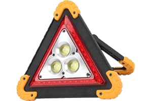 Pyhodi Lampada Triangolo Avvertimento Auto, Lampada LED Portatile per Riparazione Malfunzionamenti Proiettore di Emergenza 4 modalità, 1500lm Super Luminoso, Luce di Emergenza