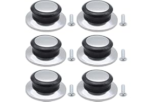 DXLing 6 Pièces Boutons de Couvercles de Pot en Acier inoxydable Résistant à La Chaleur Bakélite Remplacement Universel Poignée Boutons de Levage Pièces de Rechange avec Vis pour Casseroles Faitout