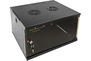 RACKMATIC.COM RackMatic - Armario Rack 19" Mural de 6U Negro SOHOrack 540x450x312 mm