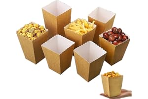 EINESIN 30pcs Cajas de Palomitas verde Cartón Caramelo Contenedor Cine Pequeñas Cajas de Palomitas de Maíz 9 x 6,3 x 13,6 cm