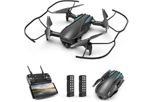 Drone pour Enfant avec Caméra 1080P, Drone Quadricoptère FPV WiFi Télécommandé, Mode sans Tête, Maintien d'Altitude, 360°Flips