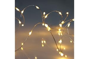 Qbis Battery Operated Fairy Lights, Micro Warm White LEDs, Wire Lights with Timer (30 LED)