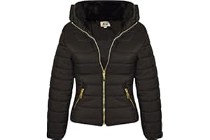 A2Z 4 Kids Enfants Filles Veste Élégant Rembourré Puffer Bulle Faux Fourrure Collar Matelassé Chaud Épais Manteau Vestes Âge 3-13 Ans
