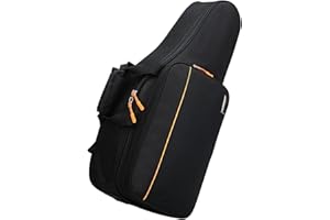 Fonowx Estuche para saxofón Alto, bolsa para saxofón, mochila portátil gruesa para saxofón Alto con bolsillo Exterior para accesorios de instrumentos de