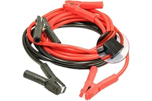 VA-Cerulean 6 m Câble de démarrage,avec Protection Contre Les surtensions, câble de démarrage en Fil de cuivre pour camions, Voitures, véhicules à Moteur, Batteries de Moto pour 12 Volts / 24 Volts