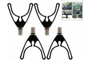 LHKJ 4pcs Rod Rests Fishing, Back Lays For All Pods/Bank Sticks Holder Bracket Head Fishing Grip Connect with Fishing Rod Pods for Carp Coarse Fishing Accessory