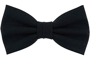 TigerTie Papillon da ragazzo in tinta unita, con circonferenza del collo regolabile da 29 a 50 cm + custodia