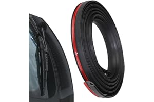 POVANJER Sellado para Parabrisas Coche | Reduce el Ruido del Parabrisas Delantero Goma Flexible para la eliminación Agentes atmosféricos Tipo H, Tiras selladoras Superficies