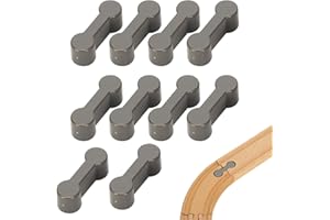 SYQZMYA 10 Stück Holzeisenbahn Zubehör,Holzschienen Adapter Verbinder,Schienenverbinder Holzeisenbahn,Holzschienen Verbinder,Holzschienen Wiederverwendbare,Universal Holzbahnverbinder für Spielzeugeisenbahnen
