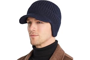 YAMEE Berretto Invernale con Earflap, Cappello Caldo per Uomo e Donna, Cappellino in Maglia con Soffice Fodera Interna in Pile