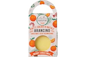 Officina Naturae | Arancino - Detersivo Piatti Solido Arancio, Astuccio Colorato da Appendere all'Albero di Natale, Idea Regalo Natale 2024, 25g