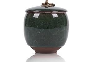 YOUDEAR SERVICE Pequeña urna de cerámica para Cenizas humanas de 6,5 cm, Hecha a Mano, pequeña urna de Recuerdo – Mini urna de cerámica – Urna urna urna para Perro o Gato