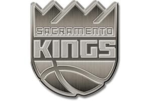Rico Industries NBA Basketball Sacramento Kings Standard Antique Nickel Auto Emblem for Car/Truck/SUV