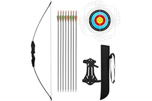 Dostyle Recurve Bow and Arrows Set Teenagers Archery Beginner Gift for Outdoor Archery Training