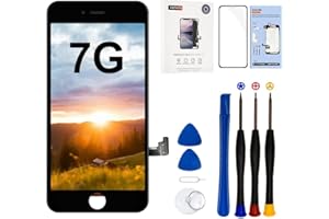 EFAITH für iPhone 7 Display LCD 4,7 Zoll Ersatz Bildschirm Volle HD Touchscreen-Digitizer Rahmen, Ersatzrahmen mit Reparatur Sets + Displayschutzfolie, Modelle A1660, A1778, A1779 (schwarz)