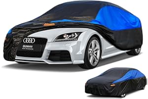 GUNHYI Autoabdeckung Wasserdicht und atmungsaktiv, Vollgarage Autoplane für Porsche 718, BMW Z4/M2, F Type, VW EOS, Audi TT, Toyota Supra etc. Schutz vor Regen, Sonne und Staub. (bis zu 450 cm) 3M