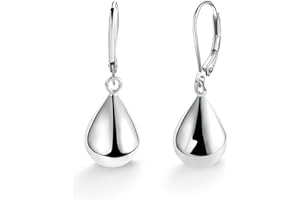 KISSPAT Kolczyki koła dla kobiet, srebrne kolczyki wiszące w stylu francuskim grube kolczyki wiszące hipoalergiczna biżuteria na prezent