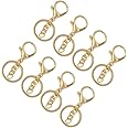 Evaluemart 10 PCS Lobster Claw Clasps with Jump Ring and Extension Chain, Swivel Snap Hooks for Jewelry Making DIY Keychain Craft Project, Gold