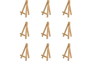 WEIYE Lot de 9 Mini Chevalets en Bois de 7,6 cm pour Présentation, Toile L