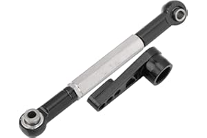 Drfeify Varillaje de dirección de Coche RC, Varilla de tracción de Enlace RC de aleación de Aluminio Duradera para Piezas de actualización de Coche RC MN86K(Negro)